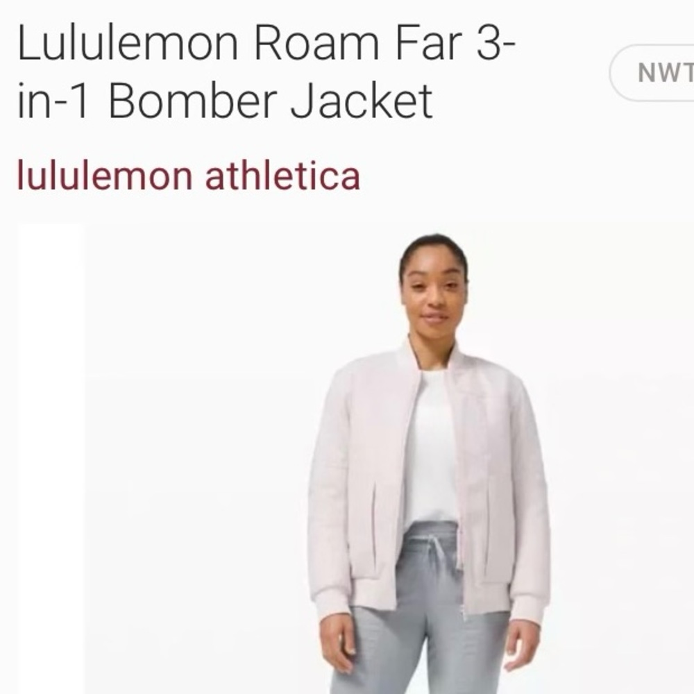 Lululemon Roam Far 3-in-1 Bomber Jacket Waterproof Wool